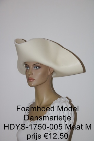 Foamhoed Model Dansmarietje HDYS-1750-005 Maat M prijs €12.50